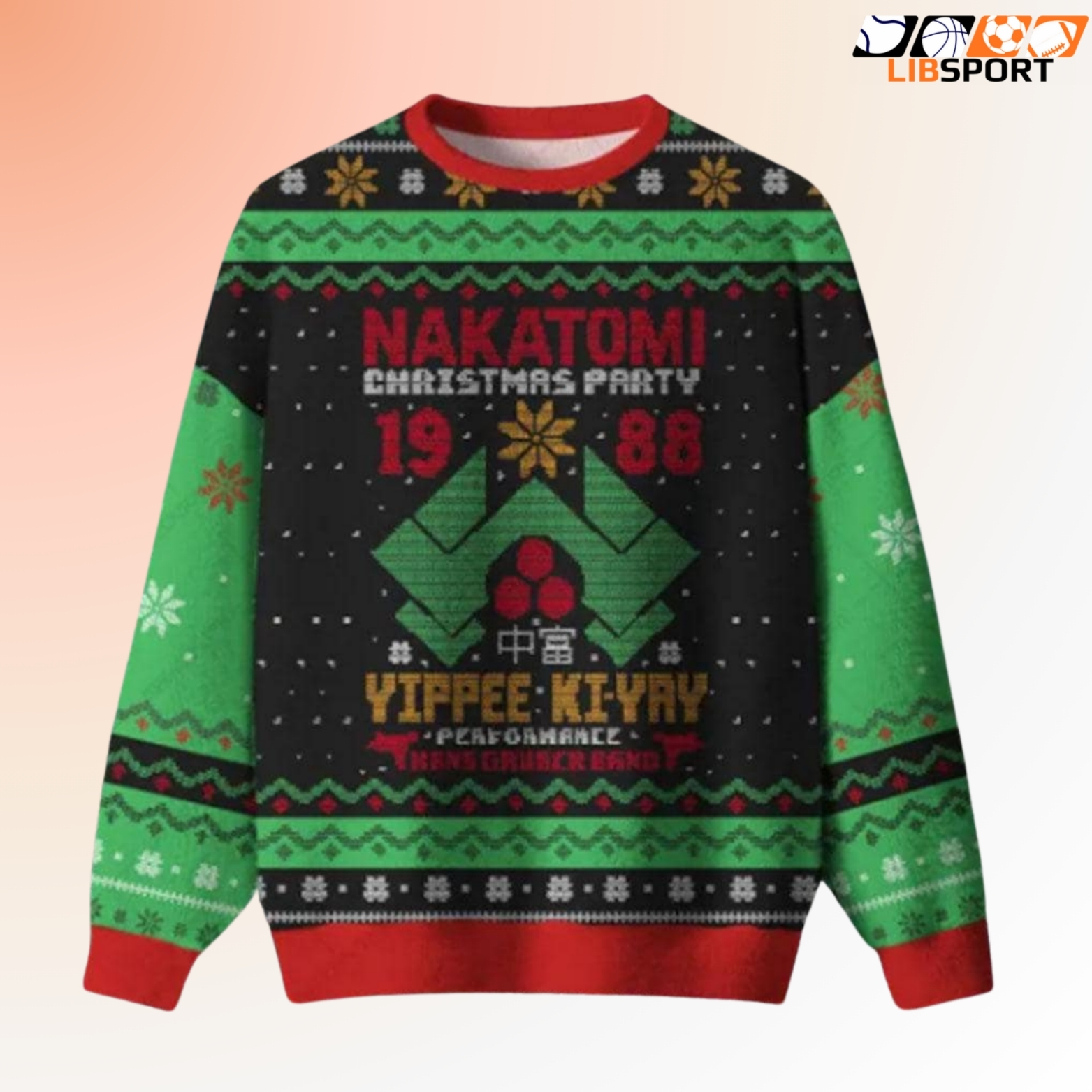 Nakatomi Plaza Ugly Xmas Sweater, Die Hard 1988 Holiday Jumper, Action Movie Christmas Shirt For Men